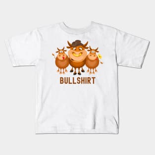 BullShirt Funny Cowboy Farmer Gift Kids T-Shirt